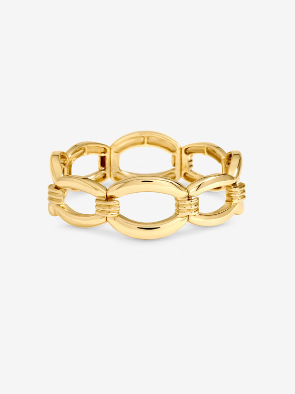 JON RICHARD GOLD PLATE CHAIN STRETCH BRACELET