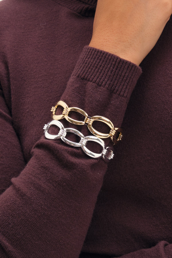 Jon Richard Silver Plated Chain Stretch Bracelet