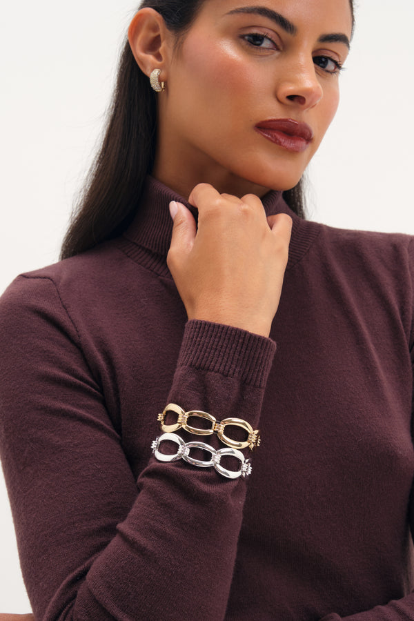 Jon Richard Silver Plated Chain Stretch Bracelet