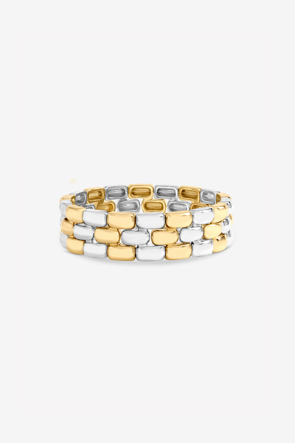 JON RICHARD TWO TONE STRETCH BRACELET