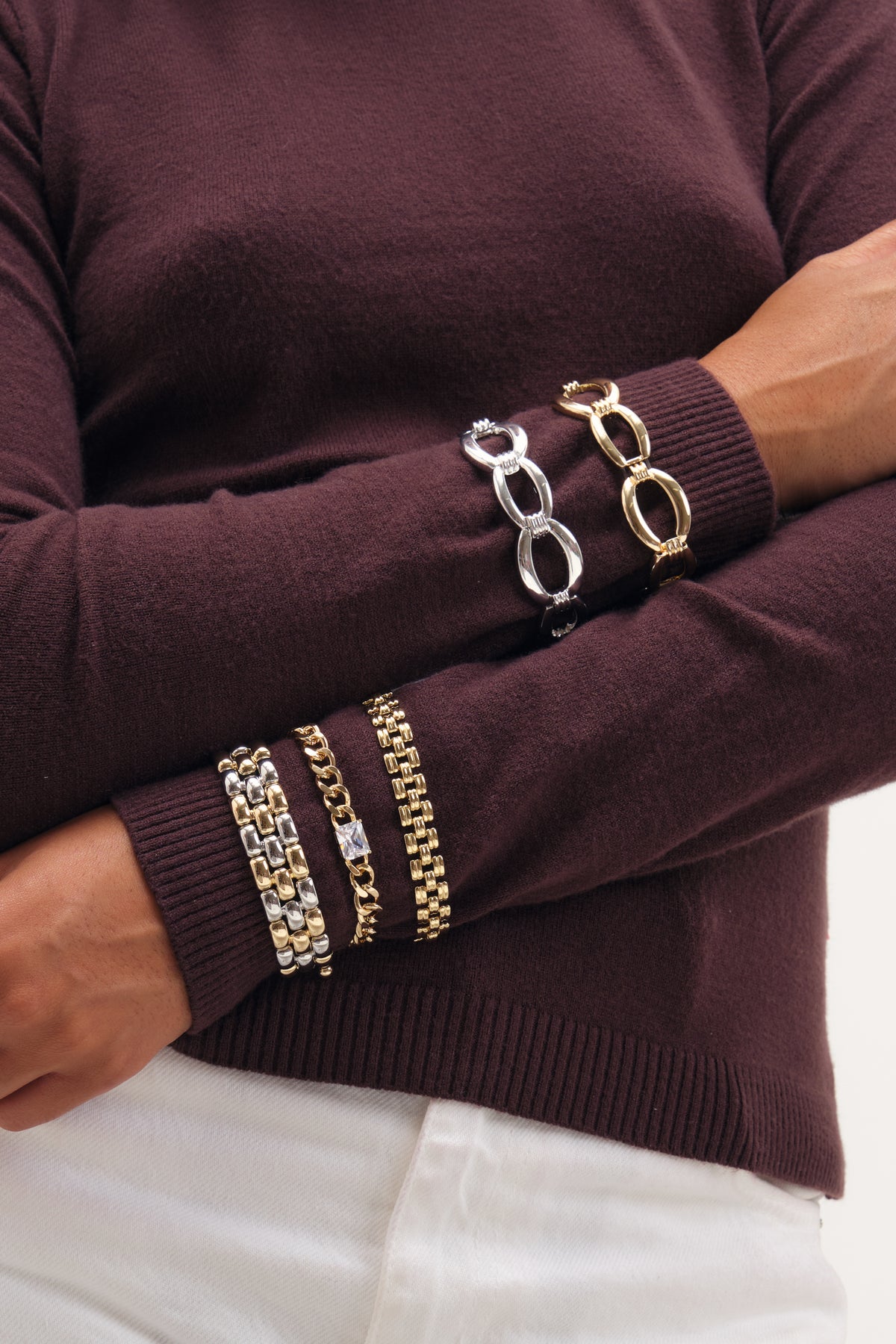Jon Richard Two Tone Stretch Bracelet