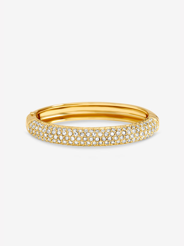 Jon Richard Gold Plated Pave Bangle