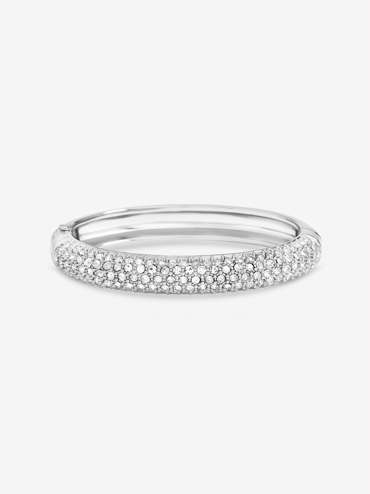 Jon Richard Rhodium Plated Pave Bangle