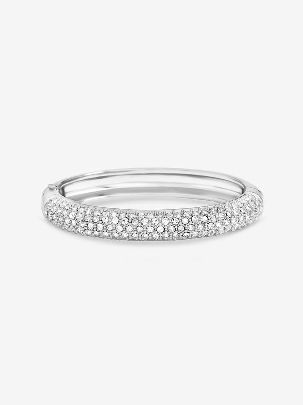 Jon Richard Rhodium Plated Pave Bangle