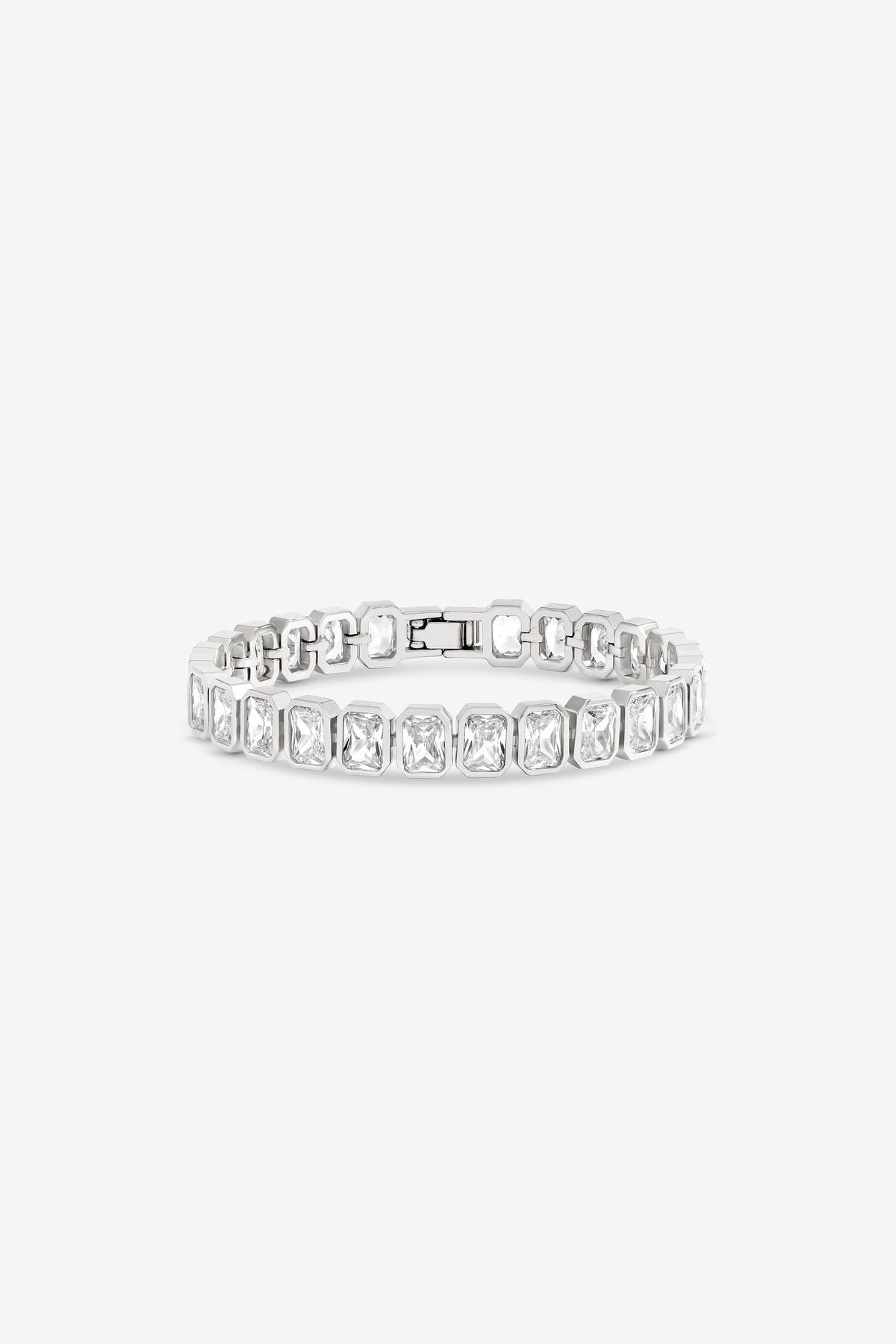 JON RICHARD RHODIUM PLATE CRYSTAL BRACELET