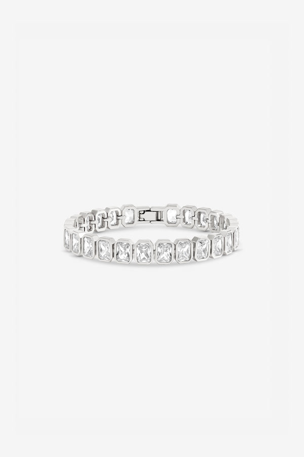JON RICHARD RHODIUM PLATE CRYSTAL BRACELET