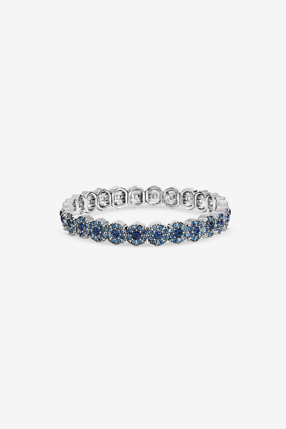 Jon Richard Silver Plated Sapphire Stretch Bracelet x