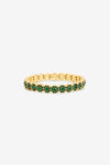 JON RICHARD GOLD PLATE AND EMERALD STRETCH BRACELET
