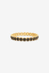 JON RICHARD GOLD PLATE AND JET STRETCH BRACELET