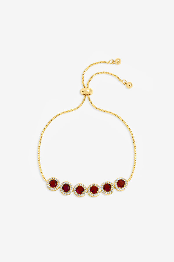 JON RICHARD GOLD PLATE RED TOGGLE BRACELET