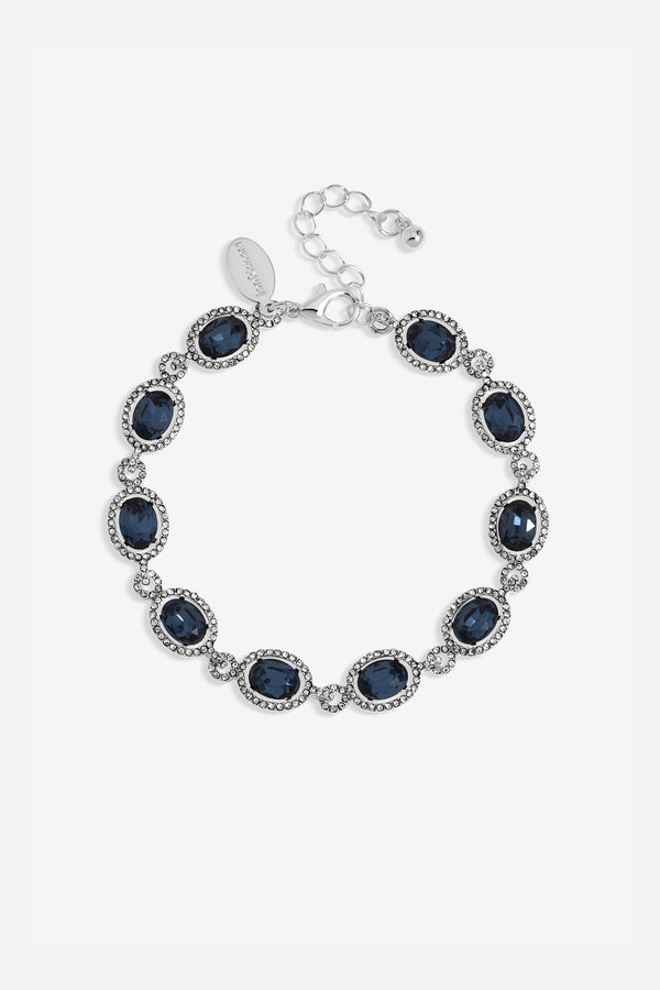 Jon Richard Silver Plated Blue Halo Bracelet - Gift Pouch