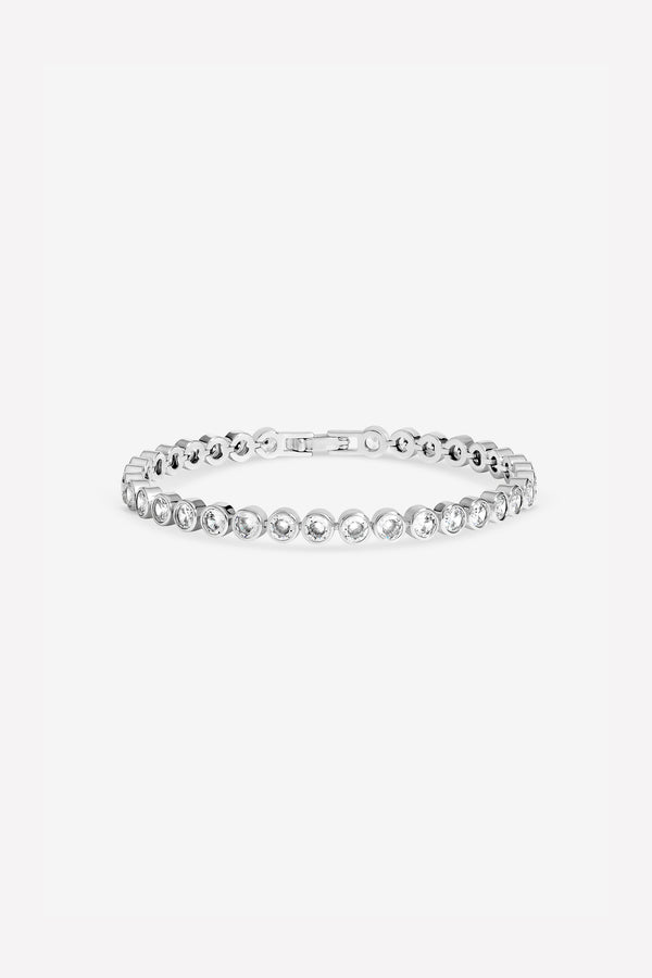 Jon Richard Silver Plated Tennis Round Bezel Bracelet