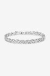 Jon Richard Rhodium Plated Crystal Fine Multi Stone Bracelet
