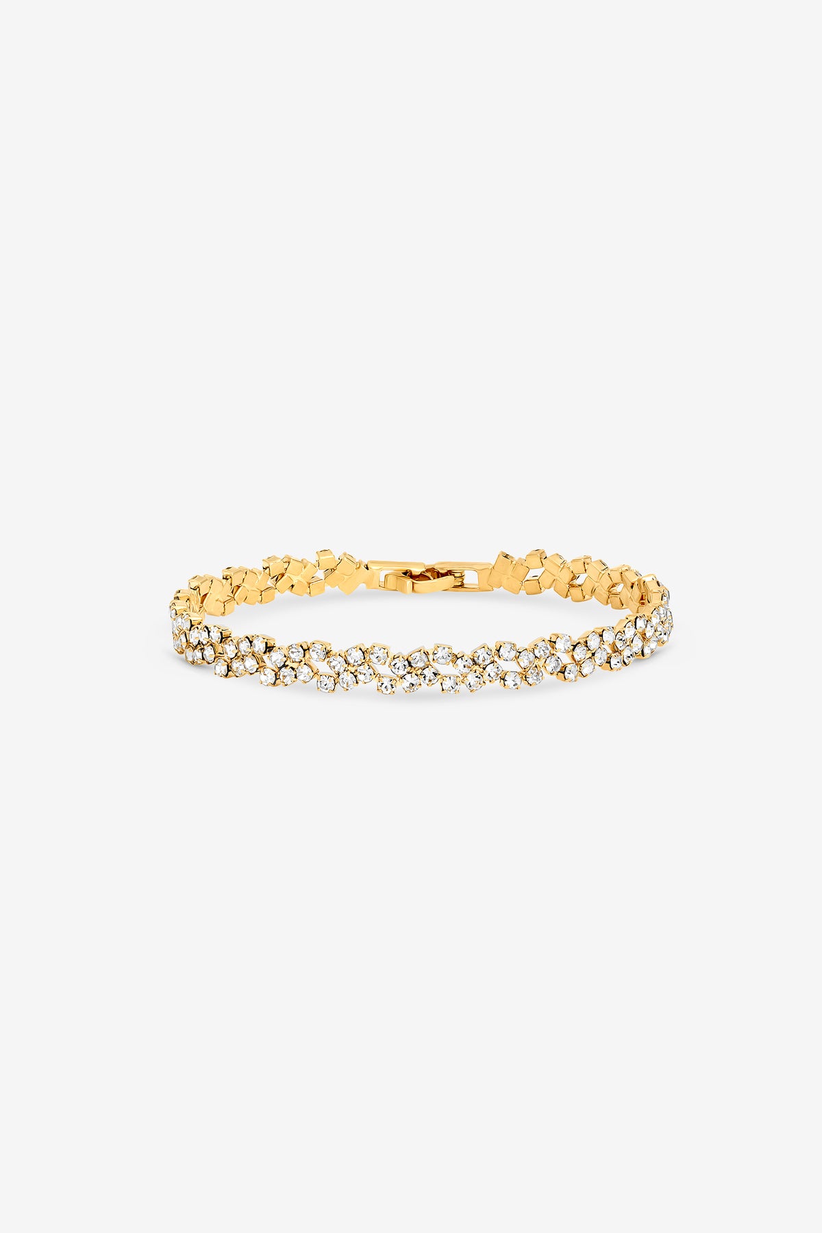 JON RICHARD GOLD PLATE CRYSTAL FINE MULTI STONE BRACELET
