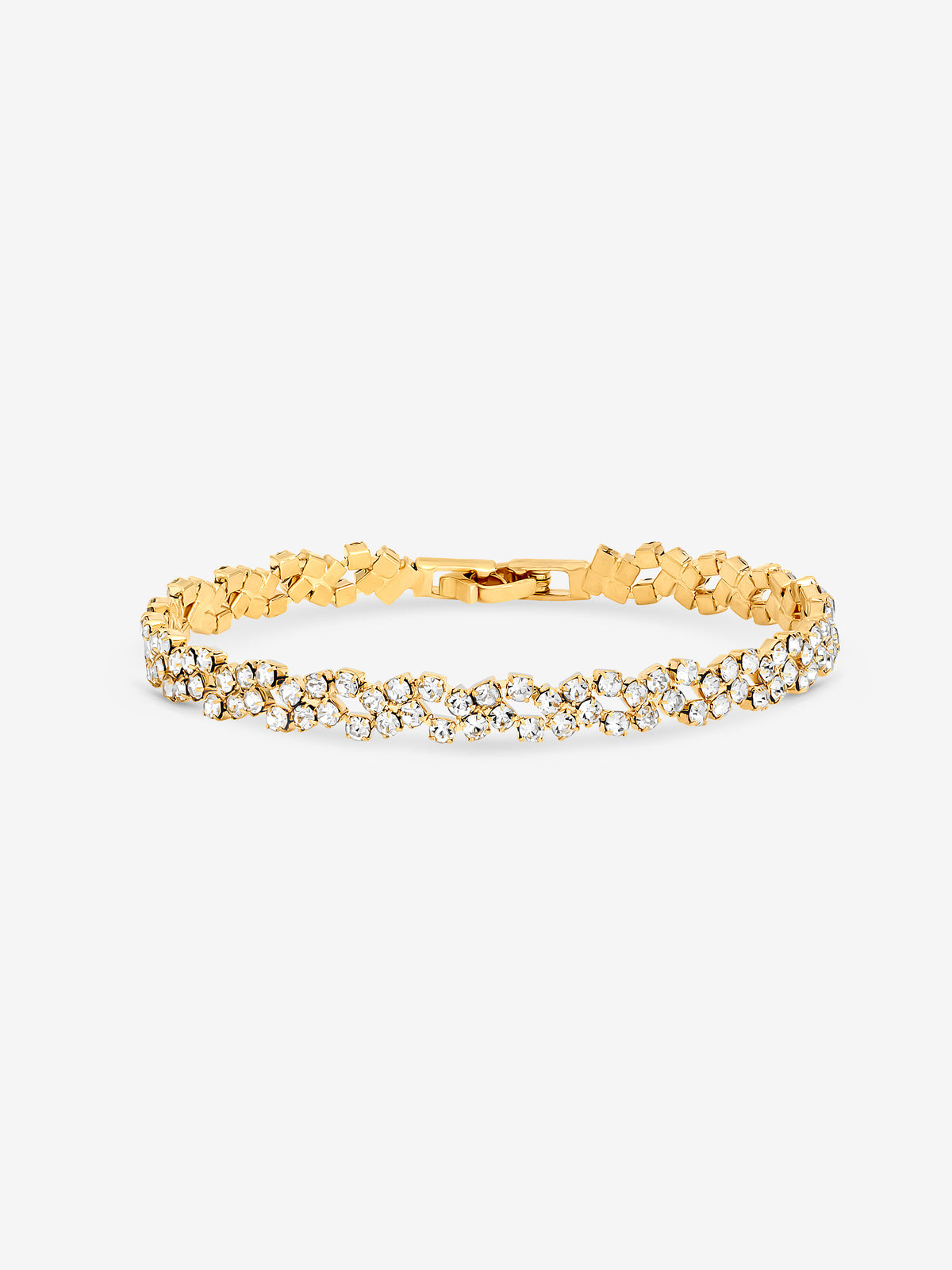 Jon Richard Gold Plated Crystal Fine Multi Stone Bracelet