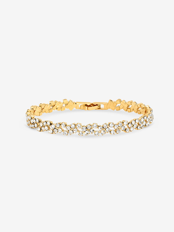 Jon Richard Gold Plated Crystal Fine Multi Stone Bracelet