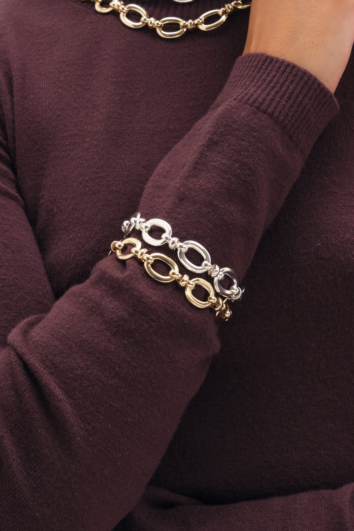 JON RICHARD SILVER PLATE OPENLINK BRACELET