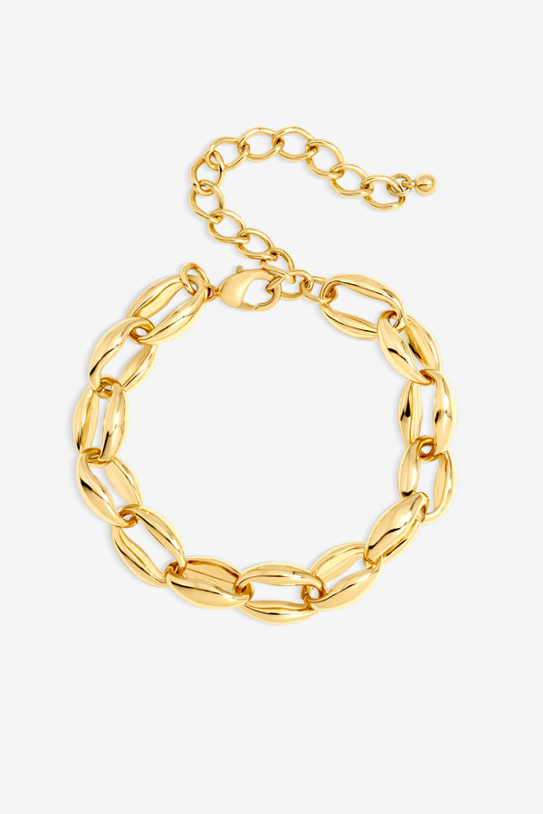 Jon Richard Gold Plated And Oval Link Bracelet