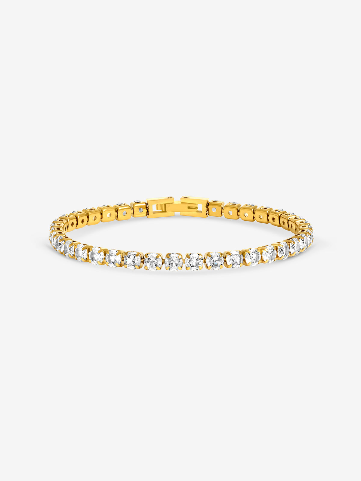 Jon Richard Gold Plated Tennis Round Bezel Bracelet