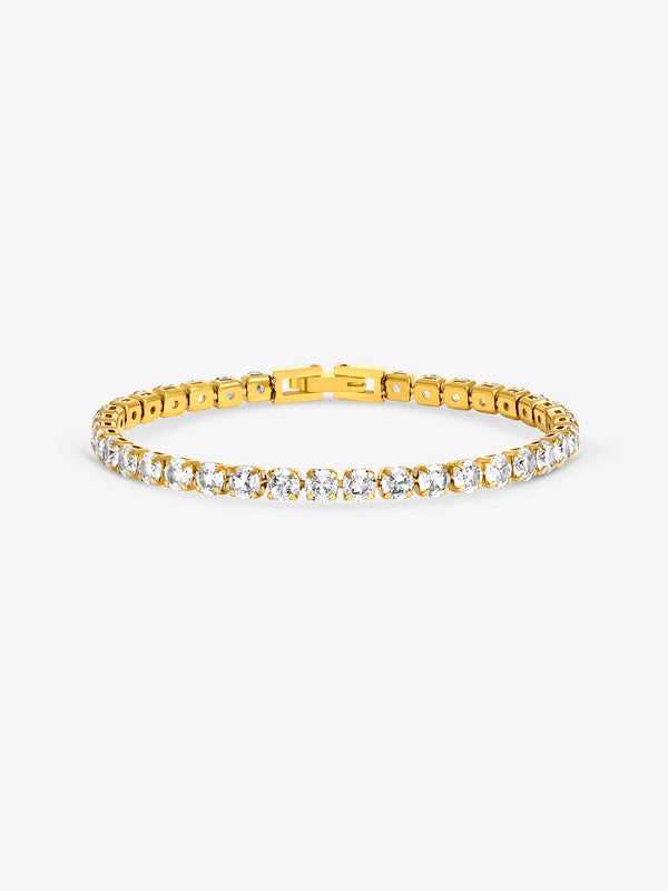 Jon Richard Gold Plated Tennis Round Bezel Bracelet