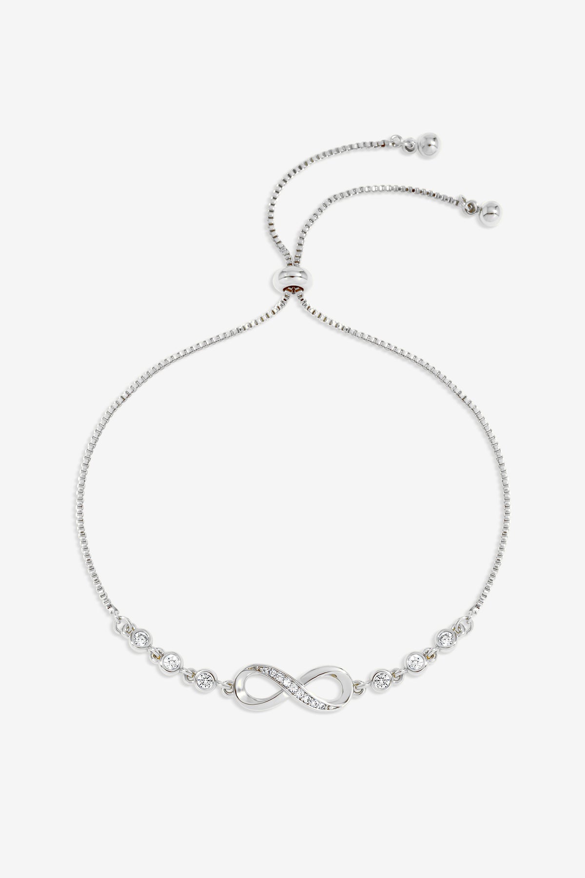 Navy Xmas Hanging Gift - Silver Pave Infinity Toggle Bracelet