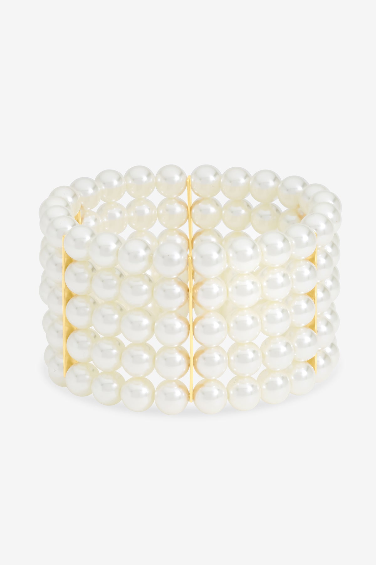 Jon Richard Gold Plated 5 Row Pearl Stretch Bracelet