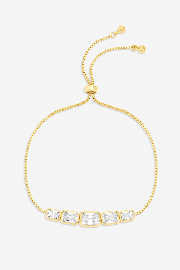 Jon Richard Gold Plated Crystal Square Toggle Bracelet