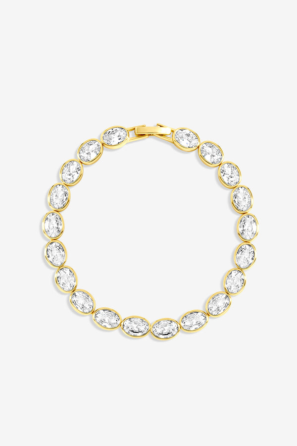 Jon Richard Gold Plated Oval Crystal Bracelet