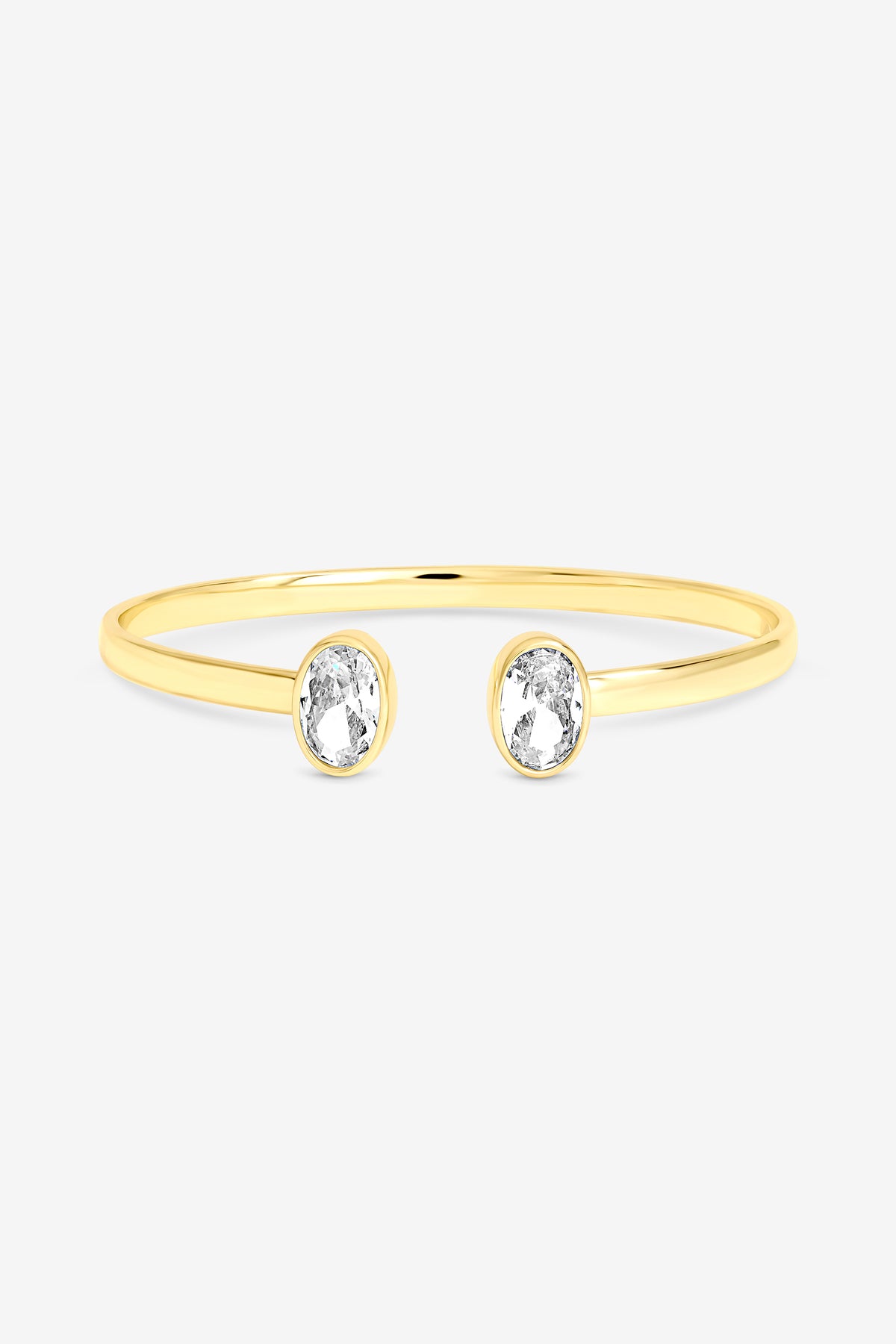 Jon Richard Gold Plated Oval Crystal Bangle