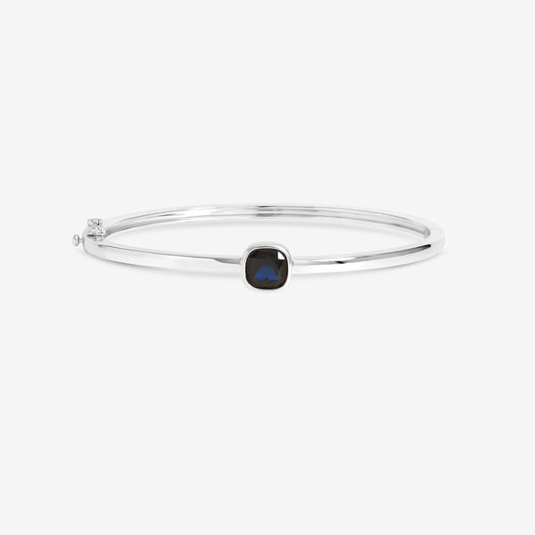 Jon Richard Silver Plated Sapphire Crystal Bezel Bangle