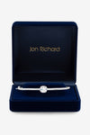 Jon Richard Silver Plated Crystal Bezel Bangle