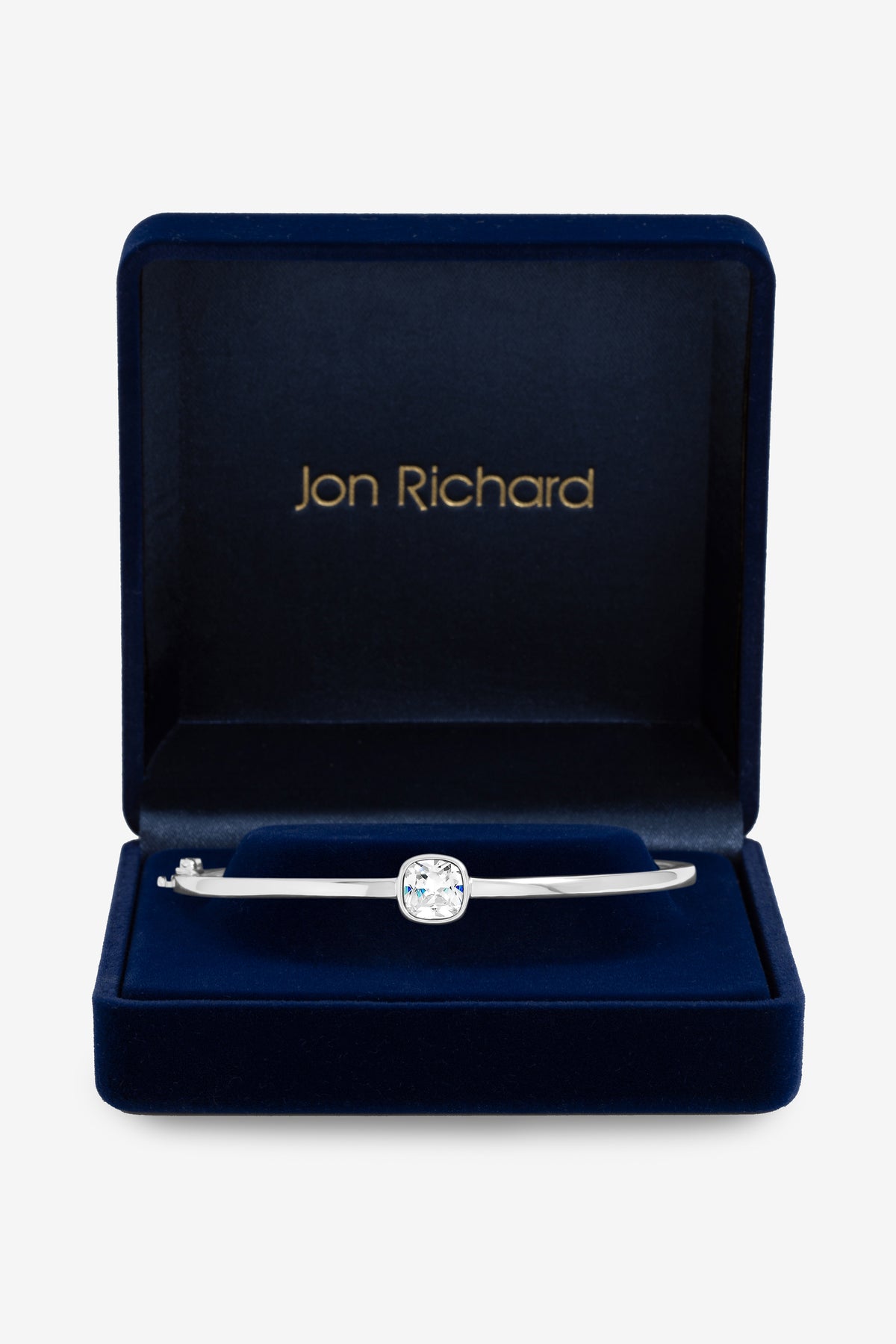 Jon Richard Silver Plated Crystal Bezel Bangle