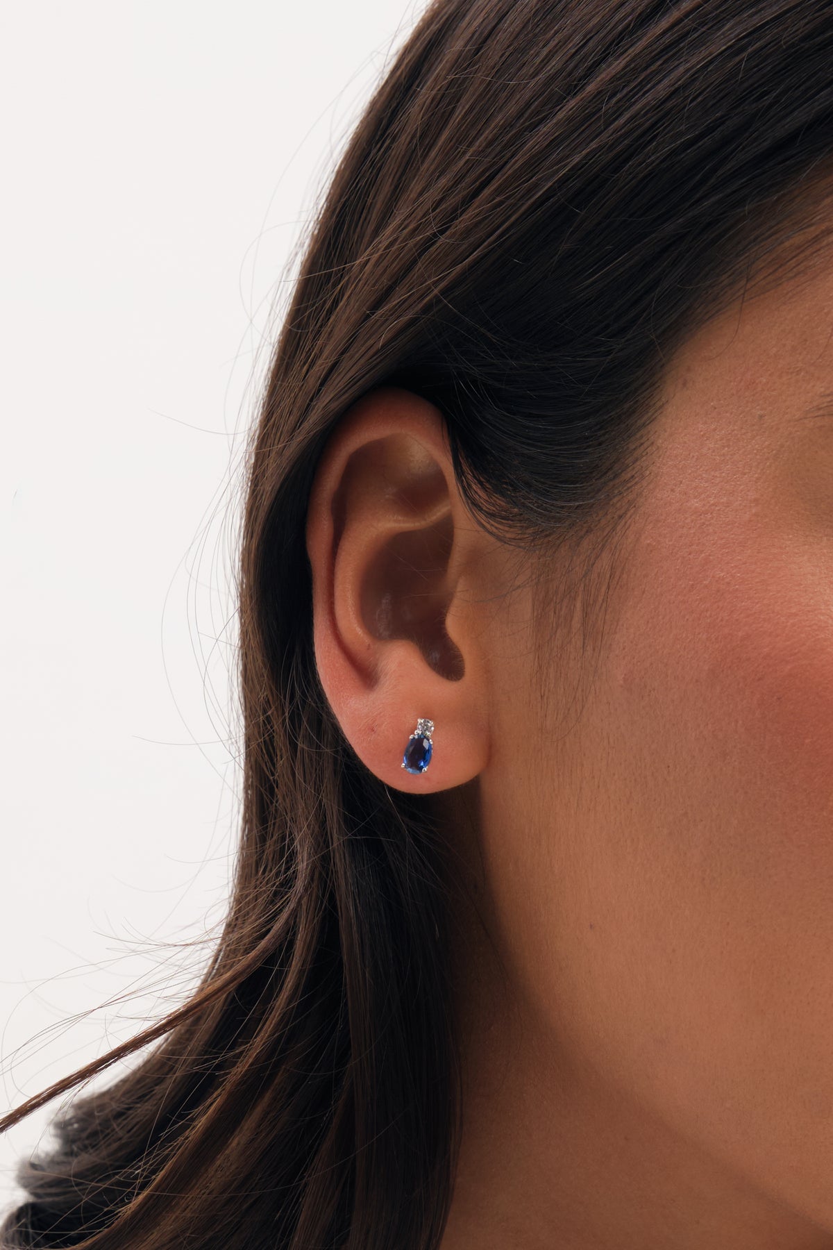Simply Silver 925 Sterling Silver Sapphire Earrings