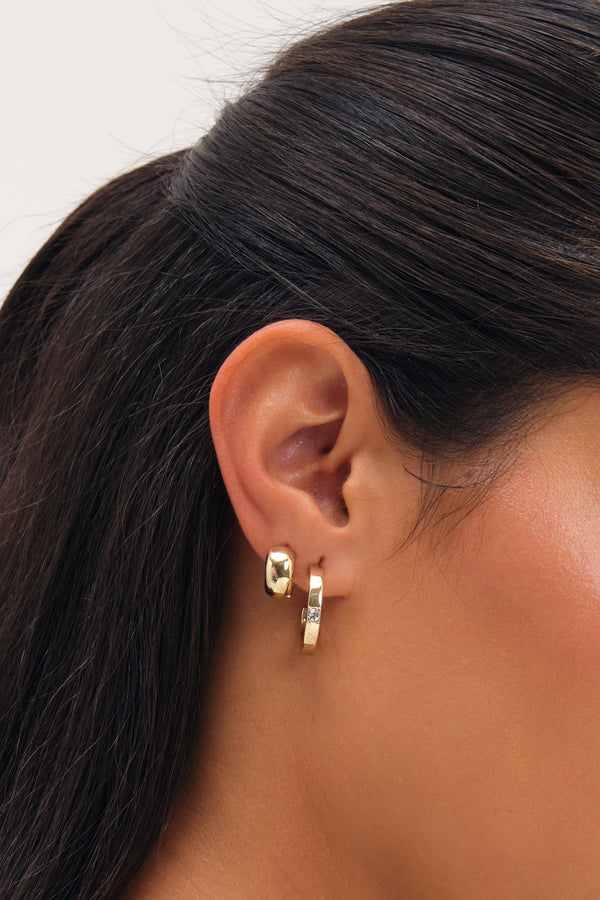 MOOD GOLD PLATE AND CRYSTAL HOOP PACK