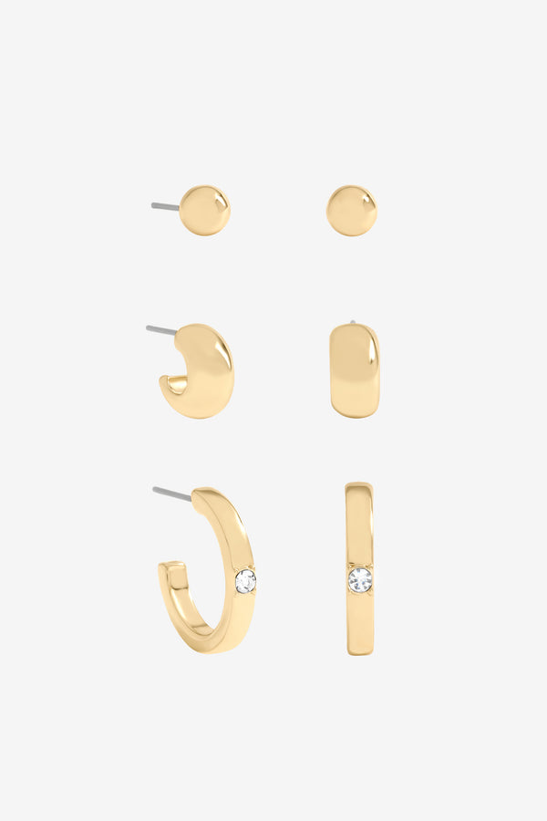 MOOD GOLD PLATE AND CRYSTAL HOOP PACK
