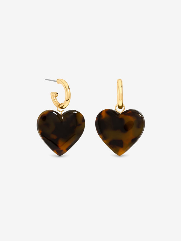 Mood Gold Plated Heart Earrings