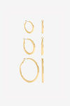 MOOD GOLD PLATE POLISHED HOOP MULTIPACK
