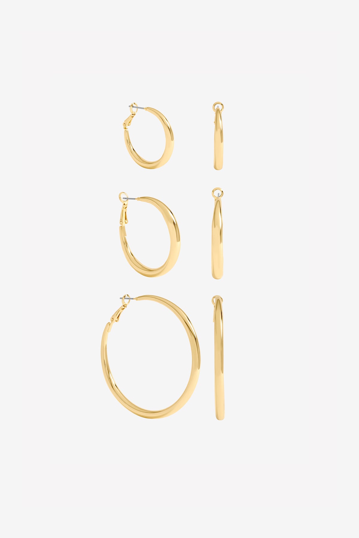 MOOD GOLD PLATE POLISHED HOOP MULTIPACK