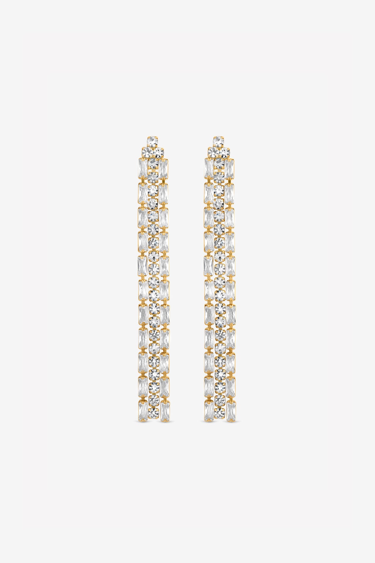 MOOD GOLD PLATE CRYSTAL DROP EARRING