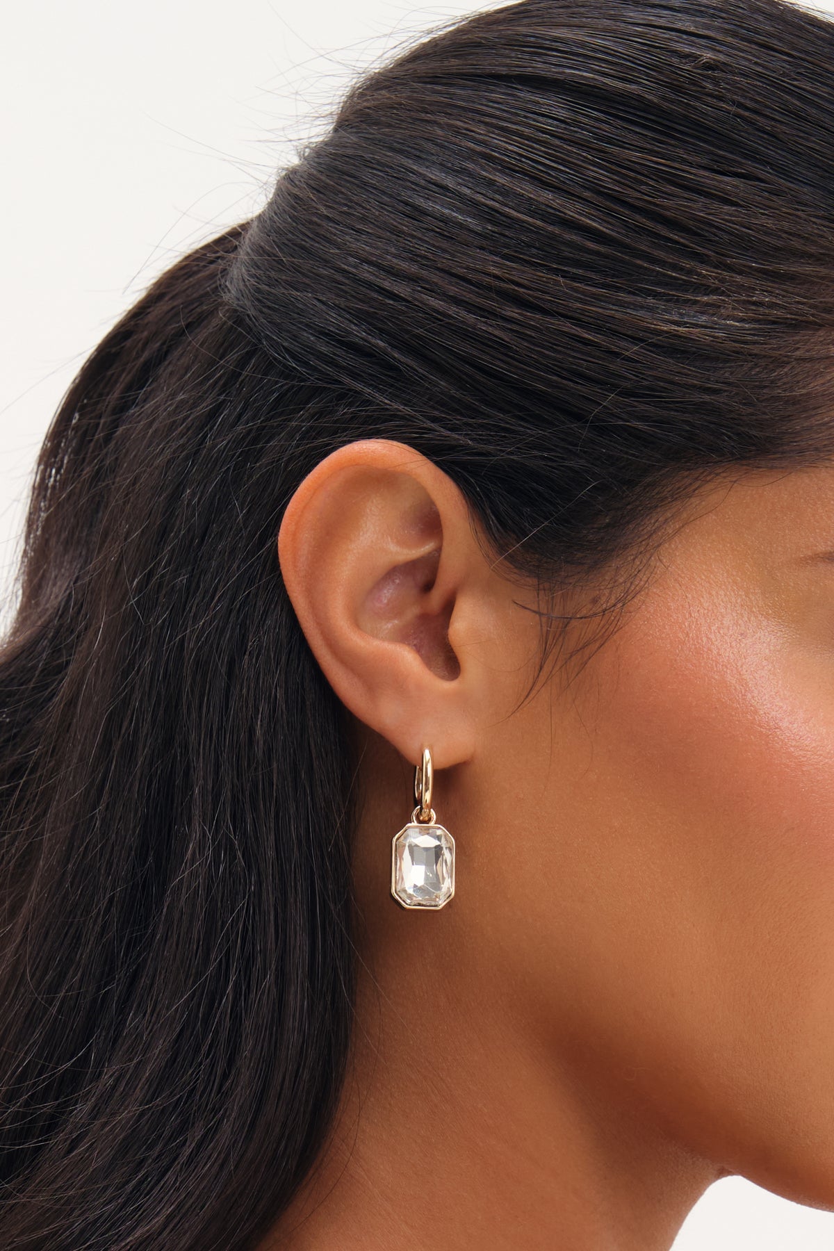 MOOD GOLD PLATE AND CRYSTAL DROP EARRING