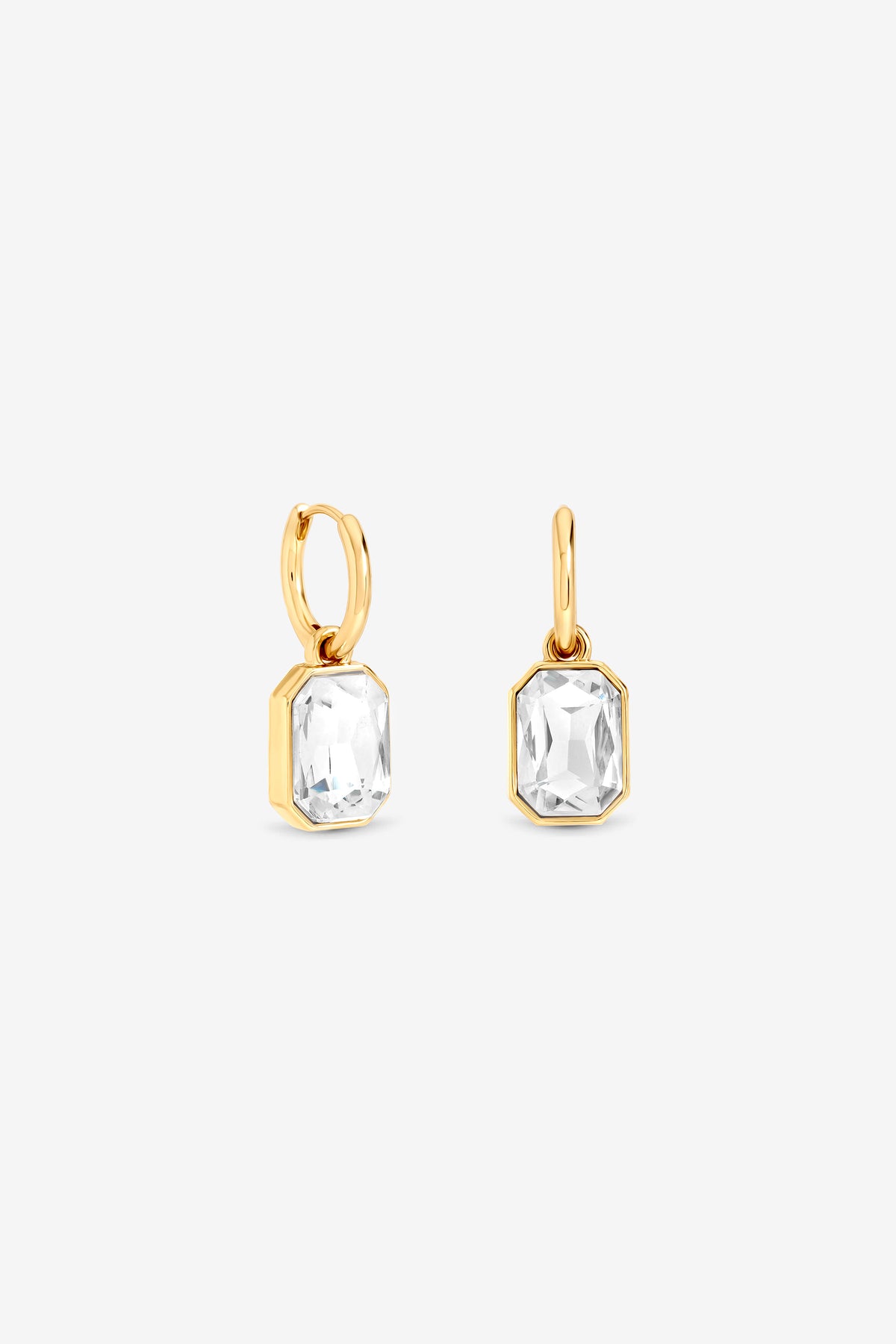 MOOD GOLD PLATE AND CRYSTAL DROP EARRING
