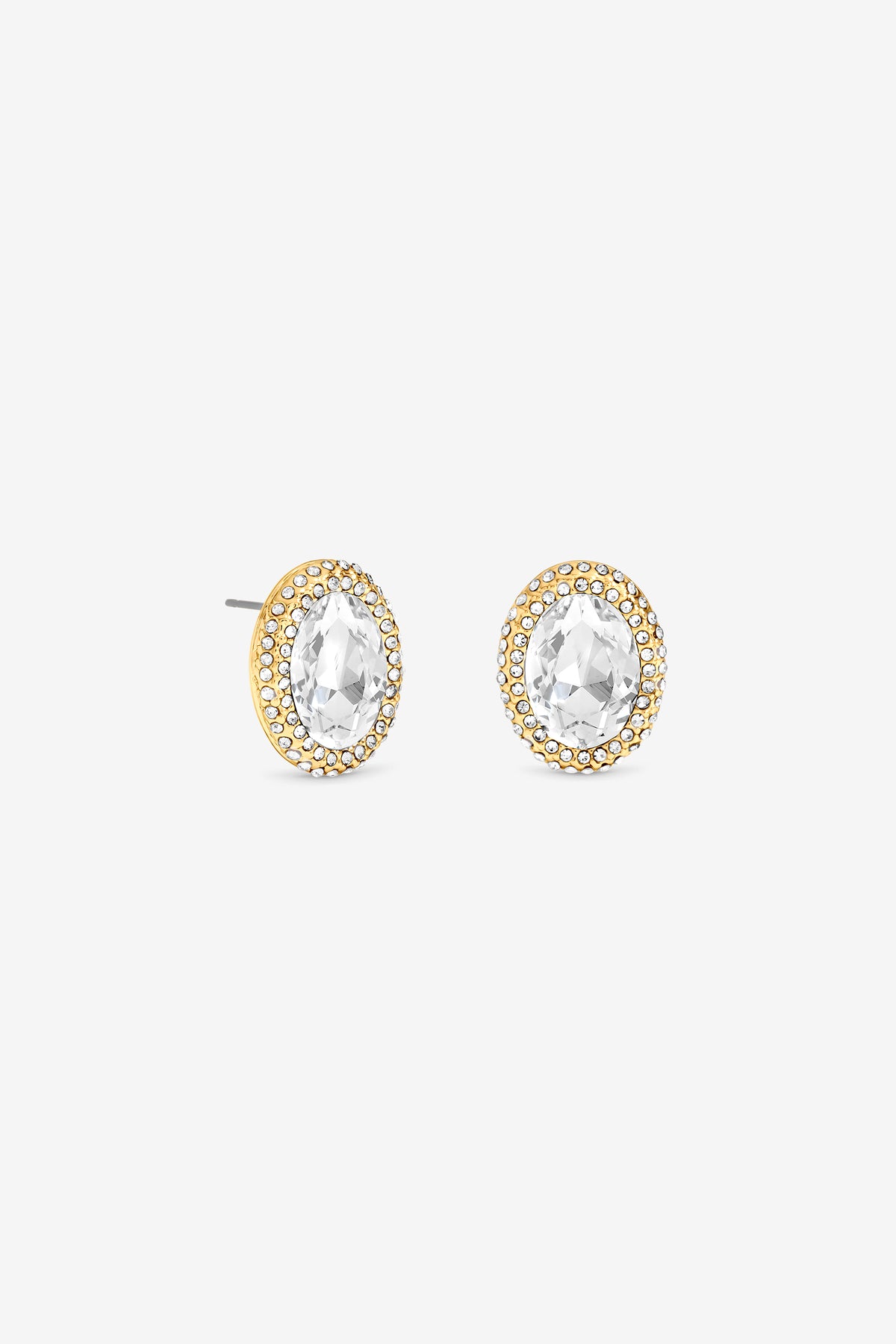 MOOD GOLD PLATE CRYSTAL  STUD EARRING