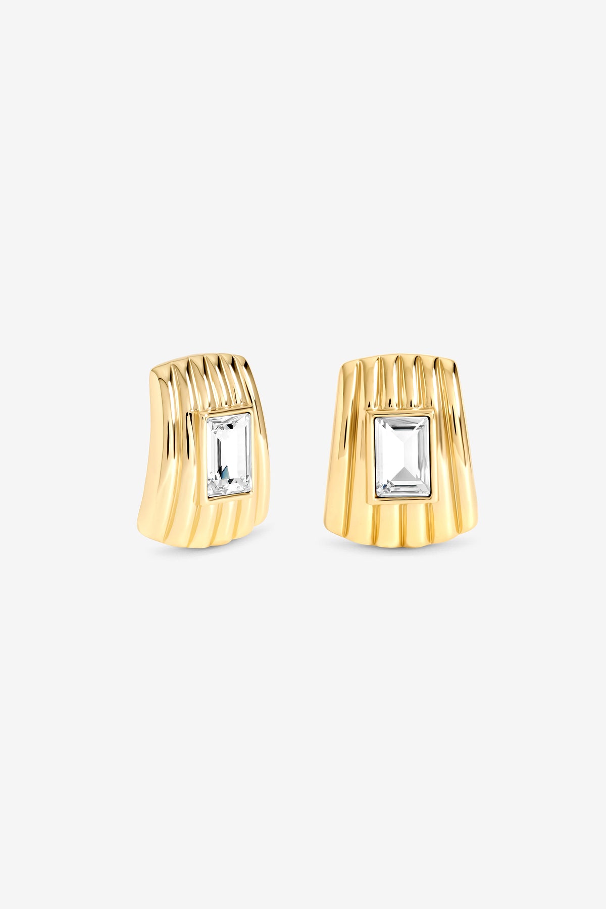 MOOD SILVER PLATE AND CRYSTAL STAR DROP EARRING
