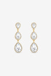 MOOD GOLD PLATE AND CRYSTAL PEARDROP EARRING