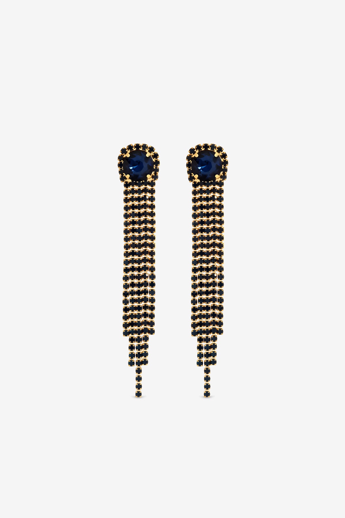 MOOD GOLD PLATE SAPPHIRE DROP EARRING