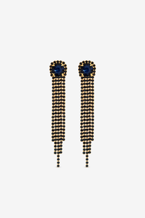 MOOD GOLD PLATE SAPPHIRE DROP EARRING