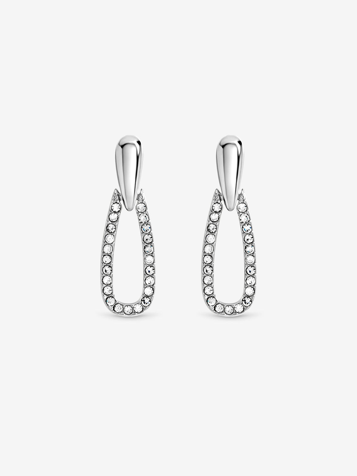 Mood Rhodium Doorknocker Earrings