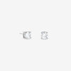 Mood Silver Plate Claw Set Crystal Stud Earring