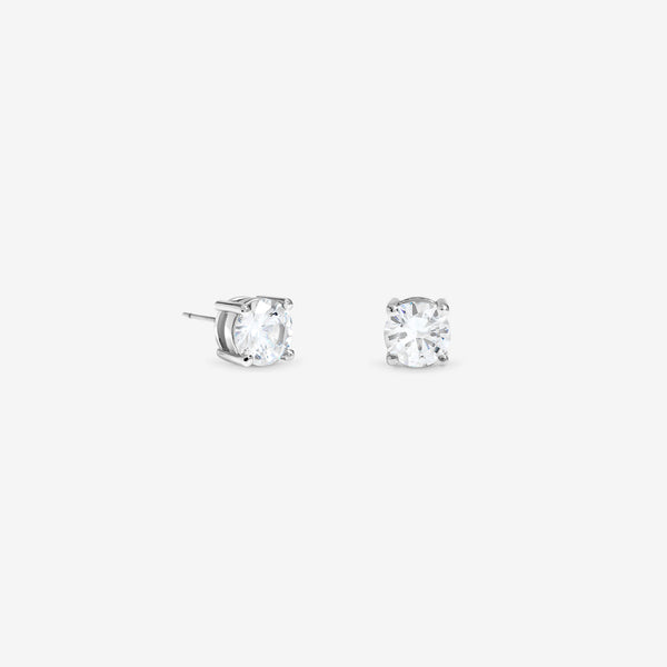Mood Silver Plate Claw Set Crystal Stud Earring