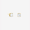 Mood Gold Plate Claw Set Crystal Stud Earring